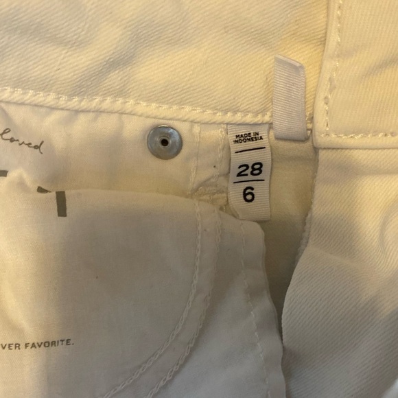 LOFT Women's Modern Skinny Fit White Jeans Stretch Mid Rise Size 6 28 EXCELLENT - Picture 7 of 7